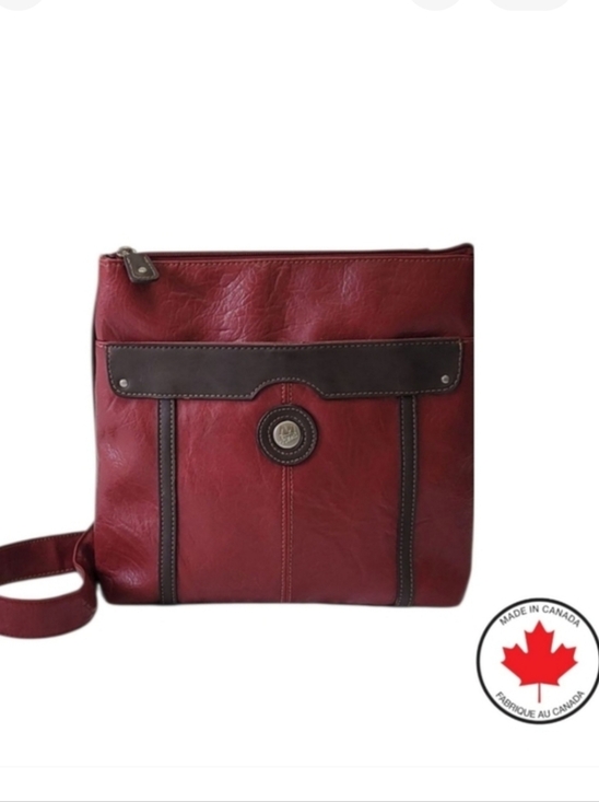 Mouflon Handbags - Red Leather Crossbody Bag